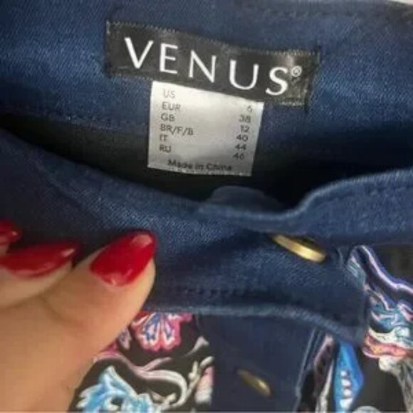 NWT Denim & Paisley Crop Top & Skirt Matching Set / Size 6 - Picture 12 of 15